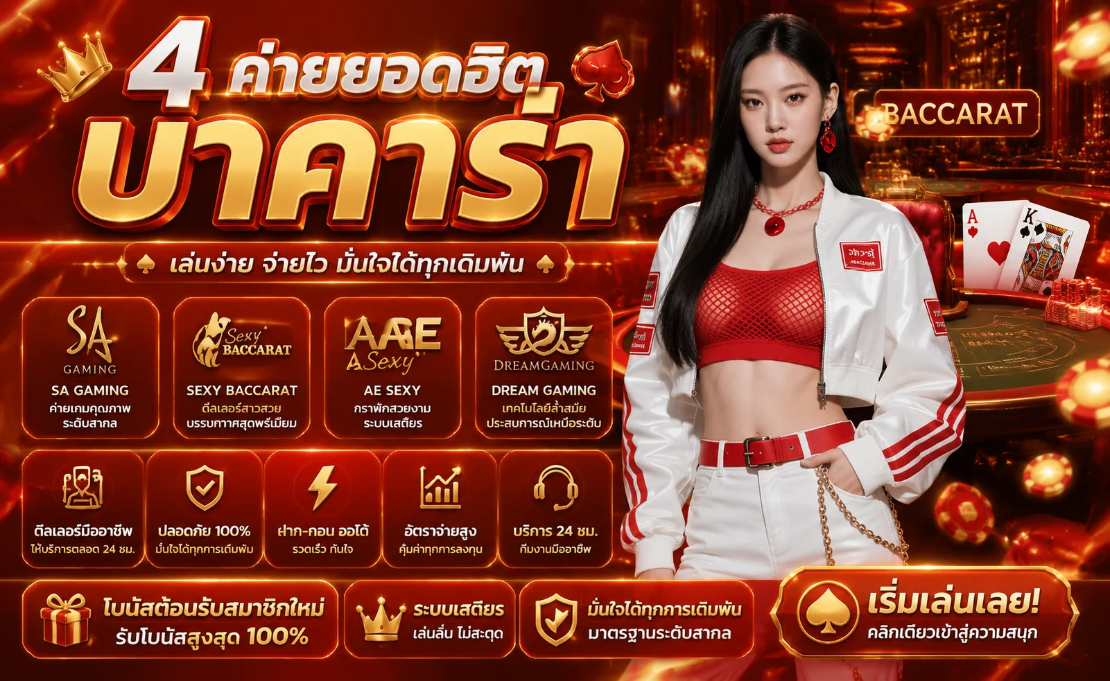 WIN579 คาสิโนสด บาคาร่าและเสือมังกรถ่ายทอดจากบ่อนจริง